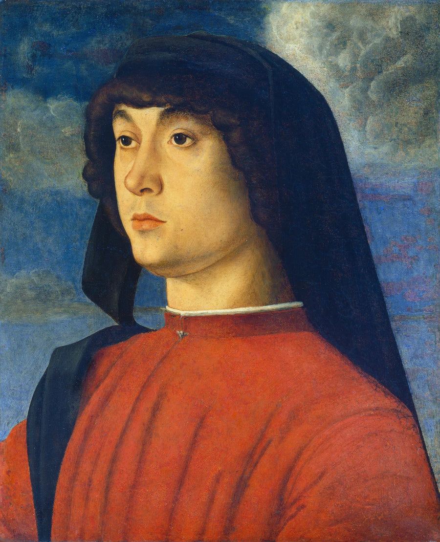 Nuoren miehen muotokuva punaisessa - Giovanni Bellini