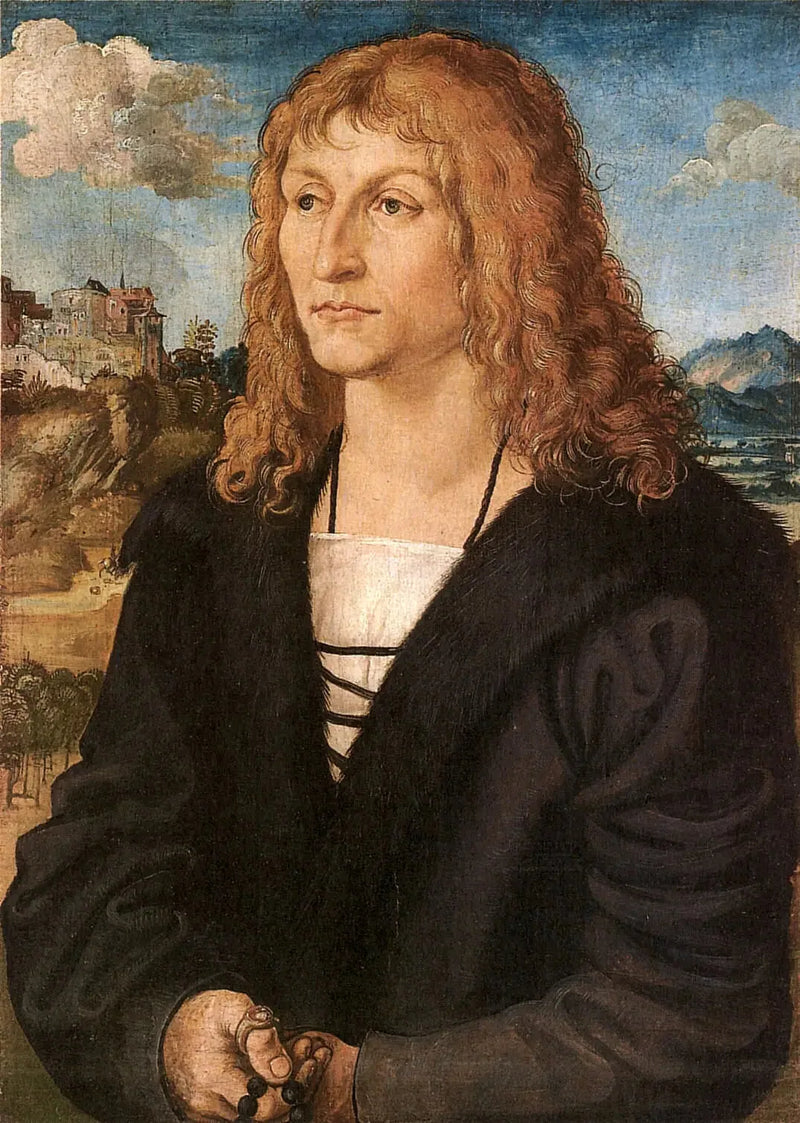 Nuoren miehen läheinen parta-portré - Lucas Cranach vanhempi