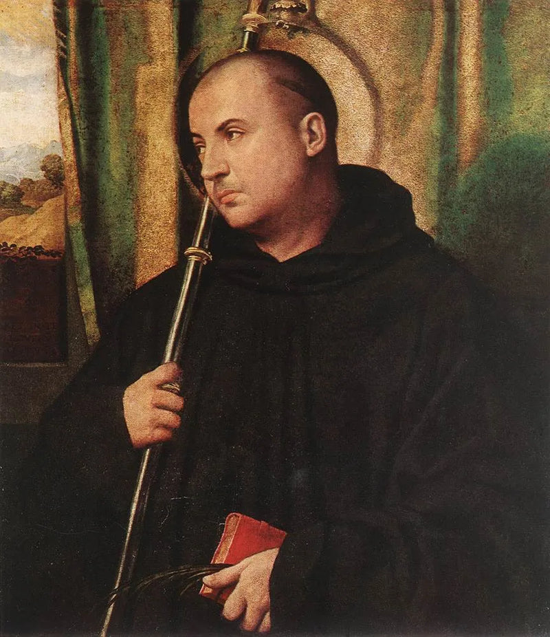 Benedictin munkin muotokuva pyhä Placidus - Alessandro Bonvicino