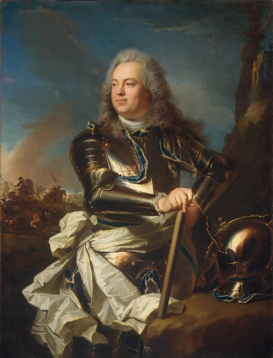 Siviilipukuisen upseerin muotokuva - Hyacinthe Rigaud