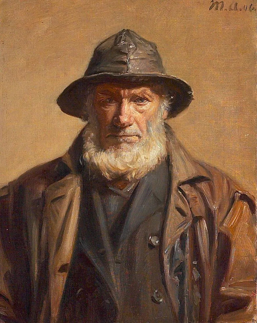 Muotokuva Skagenin kalastajasta. -Michael Peter Ancher