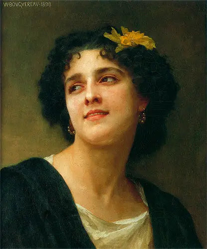Tummatukkaisen muotokuva. - Bouguereau