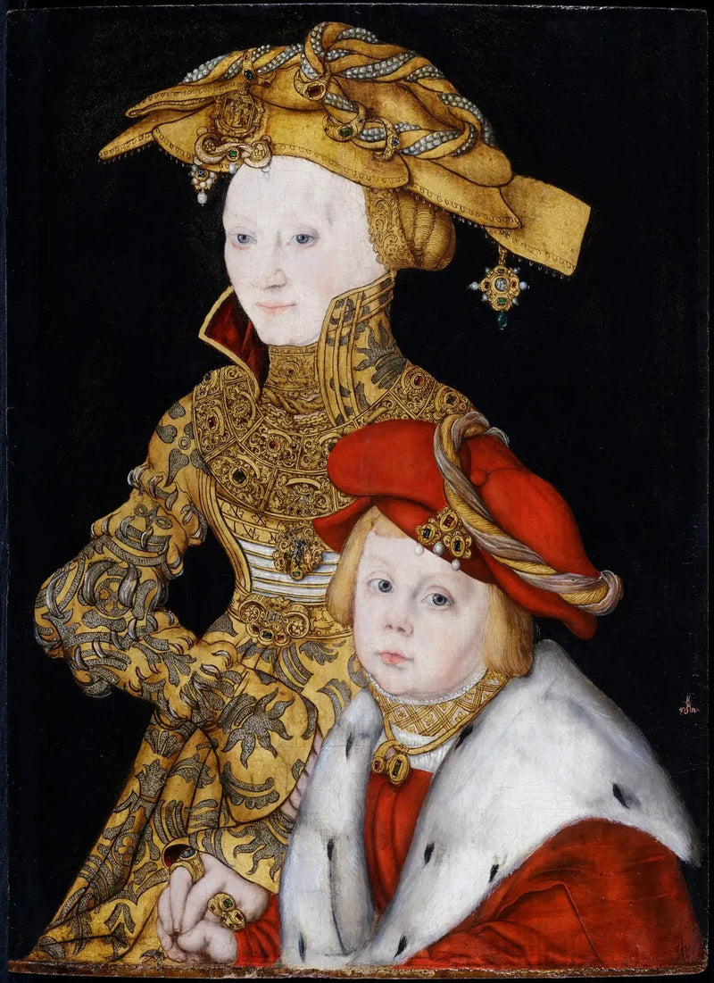 Naisen ja hänen poikansa muotokuva - Lucas Cranach vanhempi