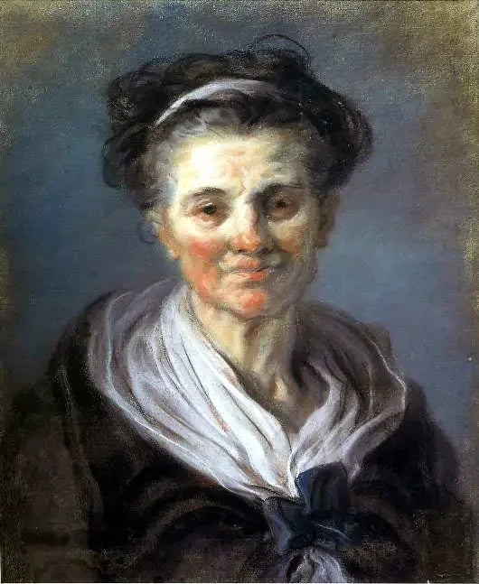 Vanhan naisen muotokuva - Jean-Honoré Fragonard