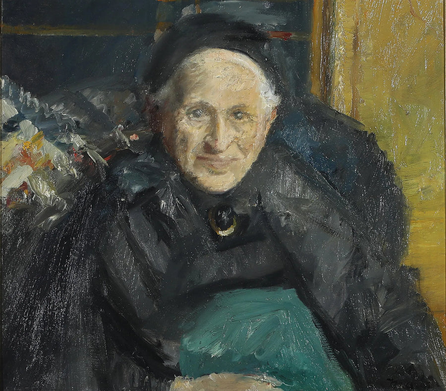 Iäkkään naisen muotokuva. - Michael Peter Ancher