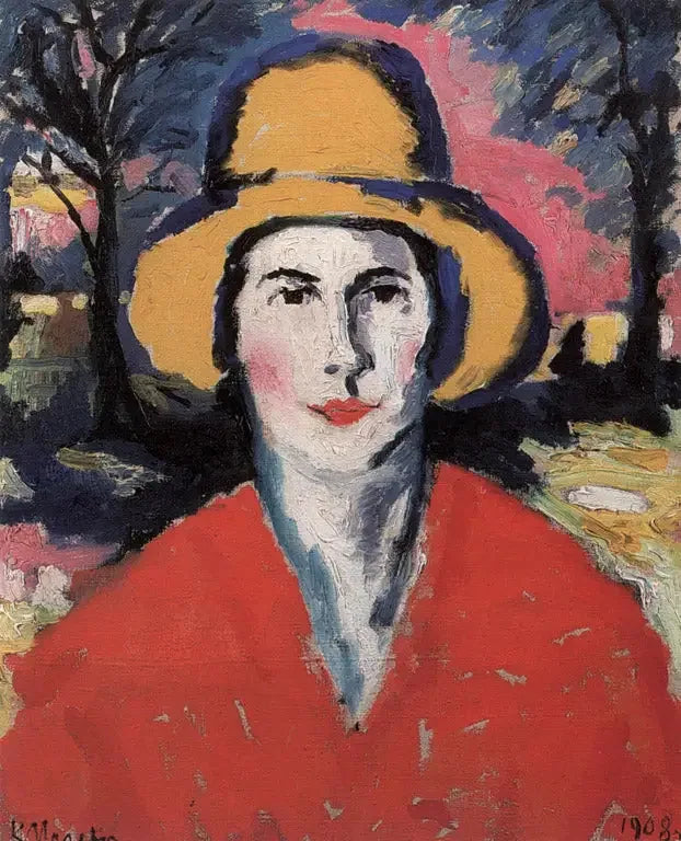 Keltainen hattupäinen naisen muotokuva - Kazimir Malevich