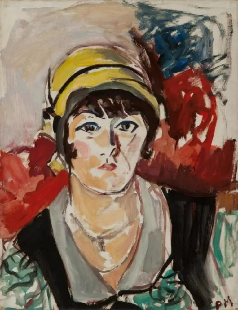 Keltahattuisen naisen muotokuva - Piet Mondrian