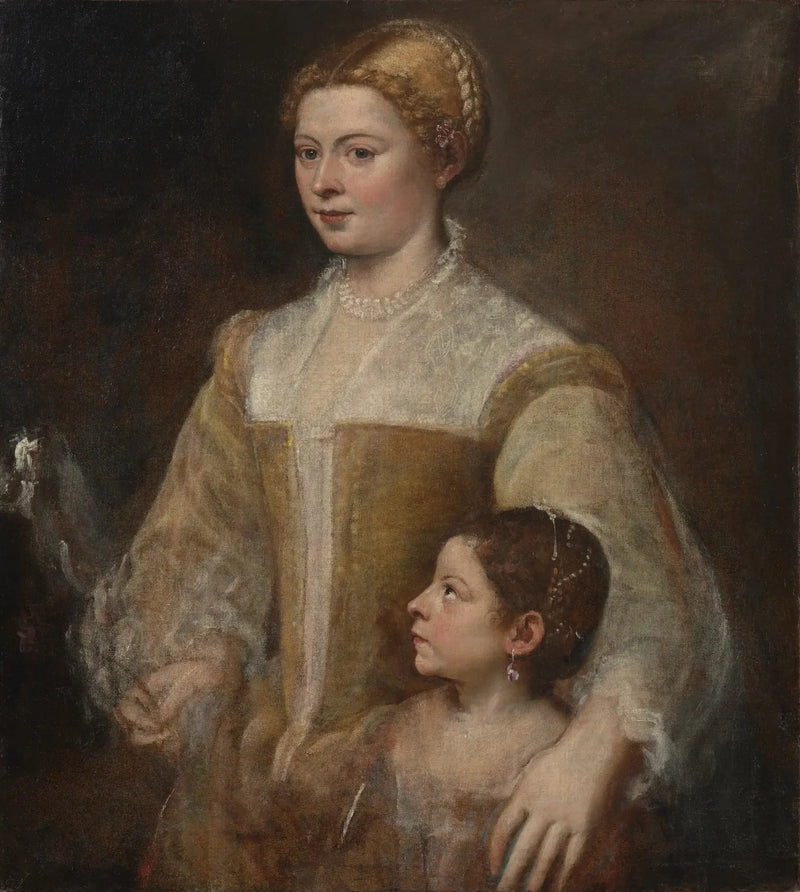 Muotokuva naisesta ystävällisen kanssa - Titian