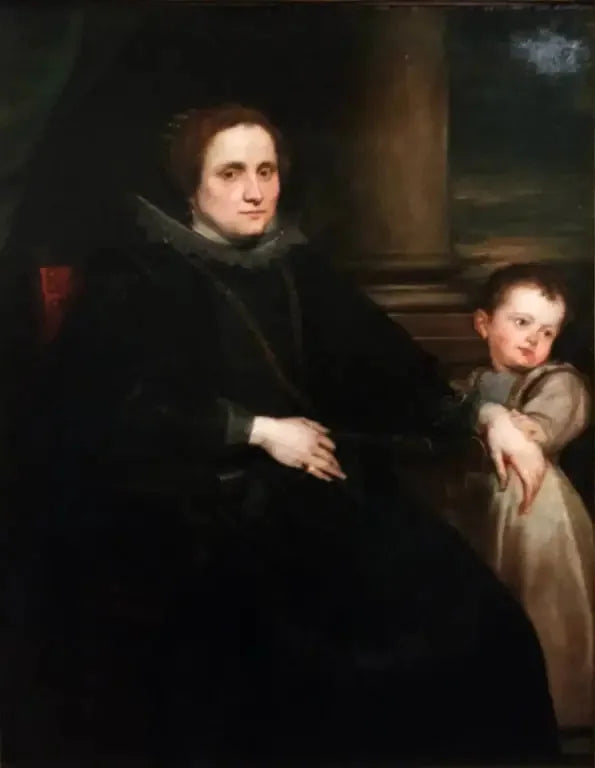 Genovese naisen ja lapsen muotokuva - Antoine van Dyck
