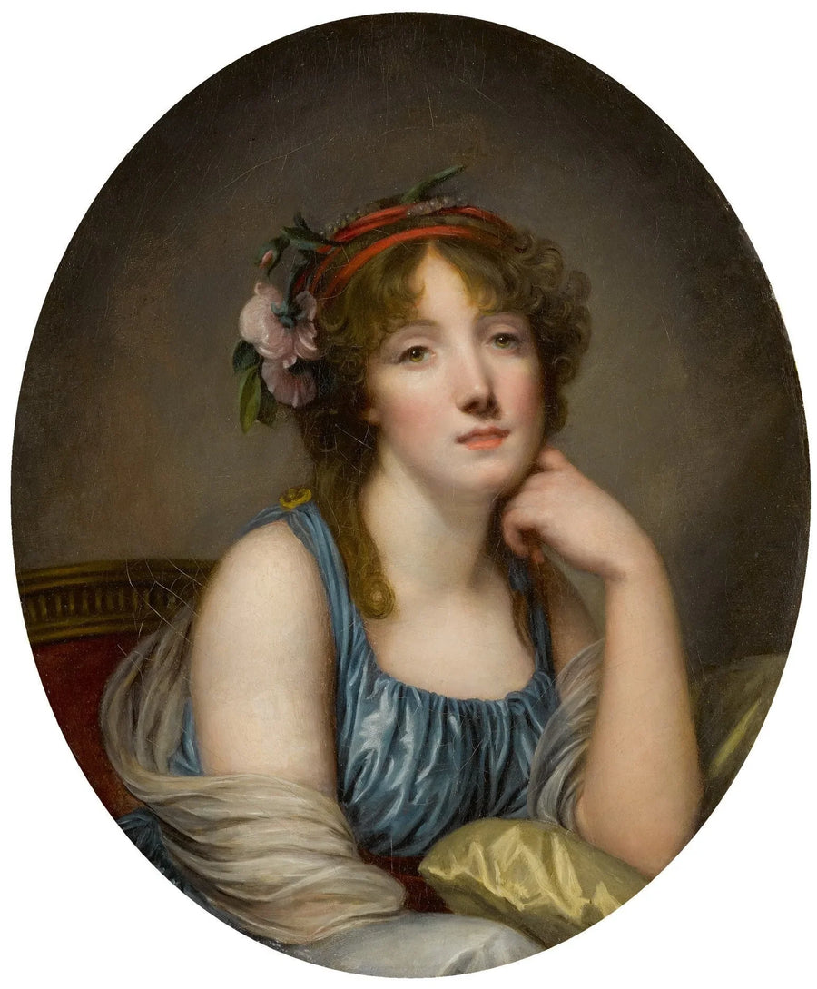 Naisen muotokuva, tunnetaan taiteilijan tyttärenä - Jean-Baptiste Greuze