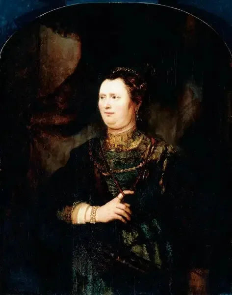 Sotilaspuvussa olevan naisen muotokuva - Rembrandt