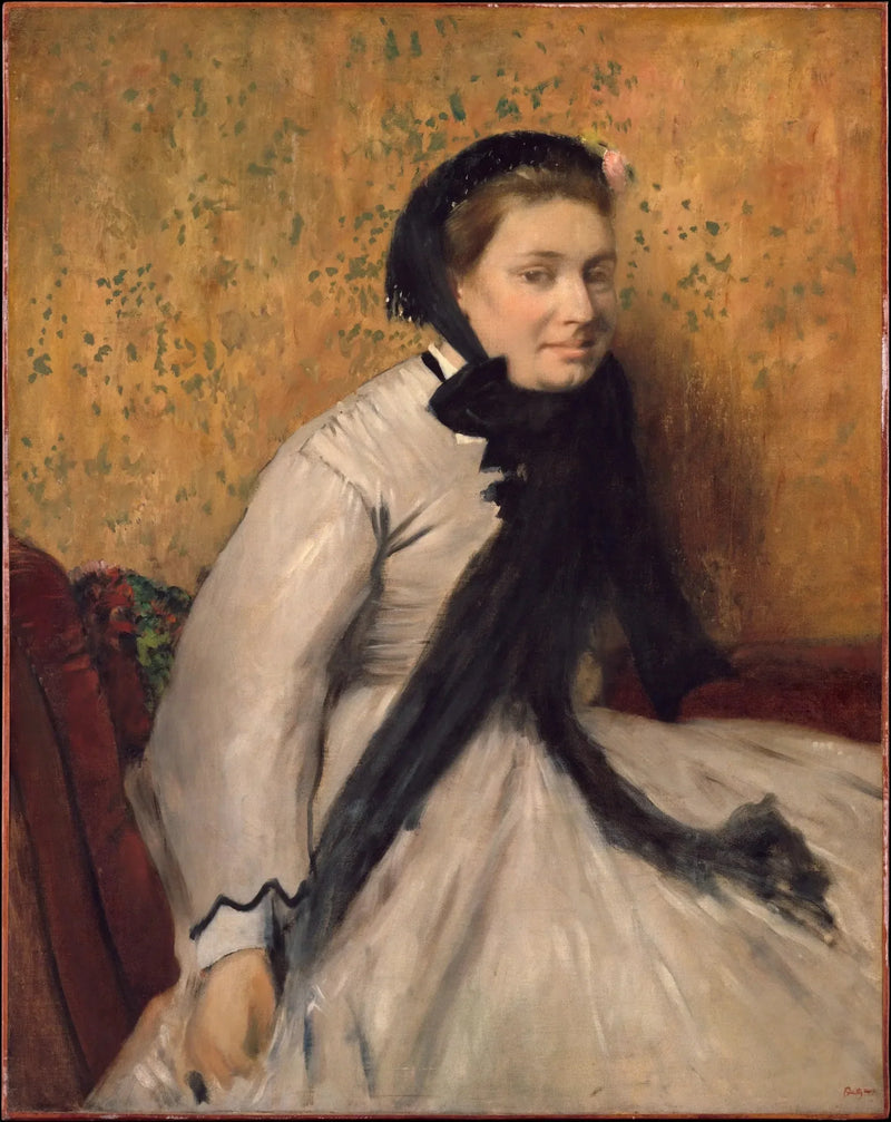 Harmaassa naisportretti - Edgar Degas