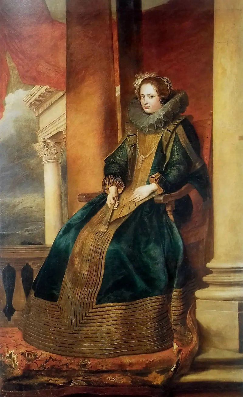 Geeniilainen nainenistuvaa naistaiteilijaa - Antoine van Dyck