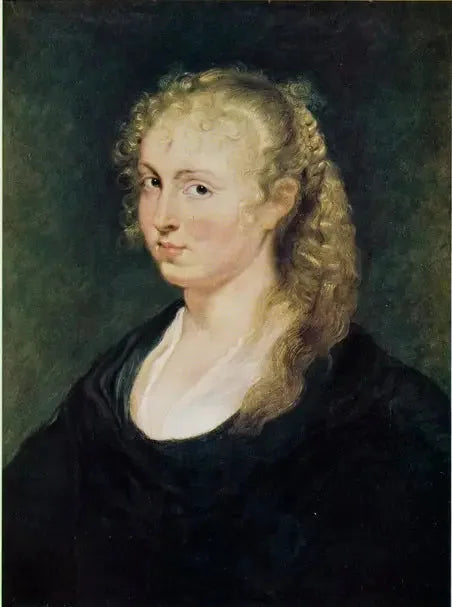 Tuntemattoman naisen muotokuva vaaleat lettihiukset - Peter Paul Rubens