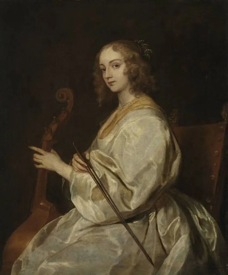 Muotokuva naisesta, joka soittaa viulua, aiemmin tunnistettu Margaret Lemoniksi - Antoine van Dyck