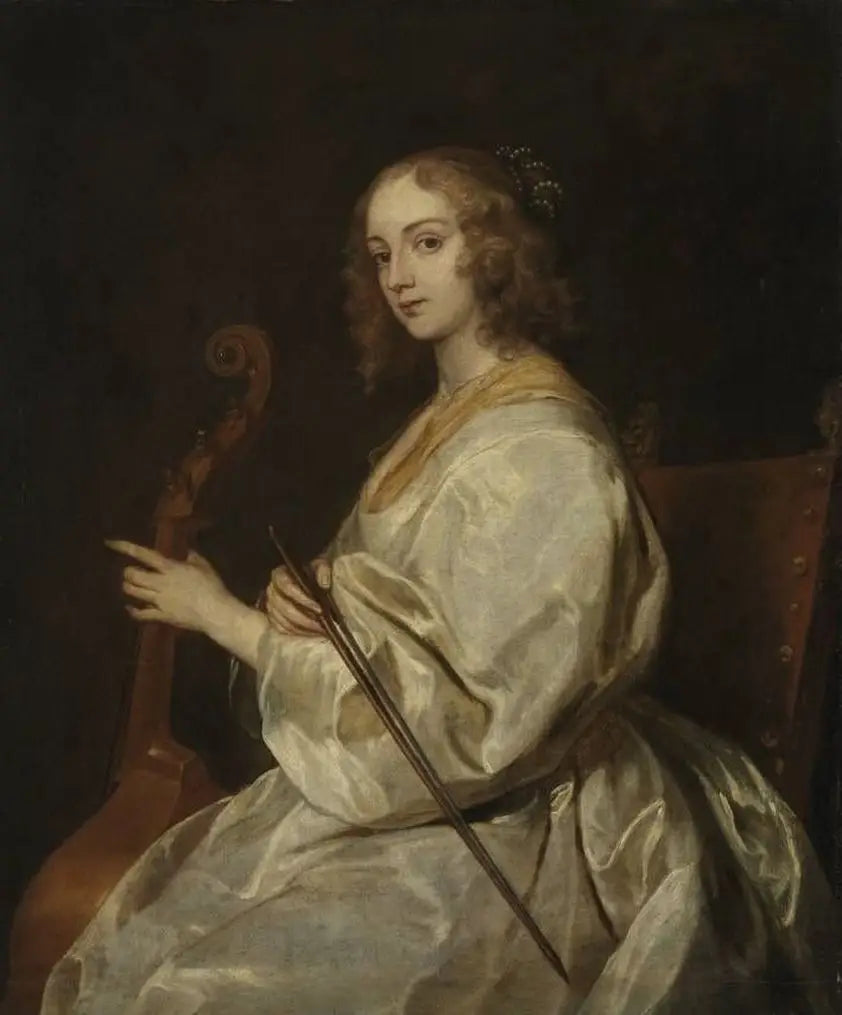 Muotokuva naisesta, joka soittaa viulua, aiemmin tunnistettu Margaret Lemoniksi - Antoine van Dyck