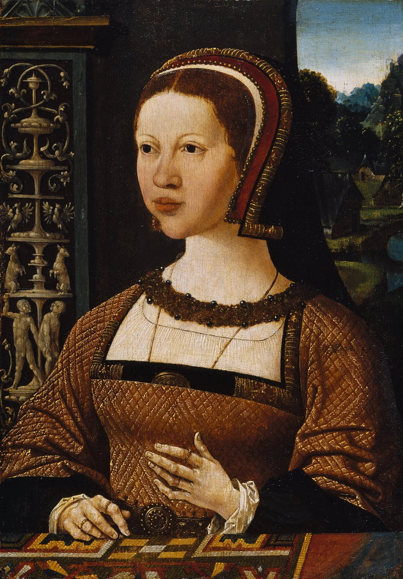 Muotokuva naisesta, ehkä Elisabeth Tanskasta - Jacob Cornelisz van Oostsanen