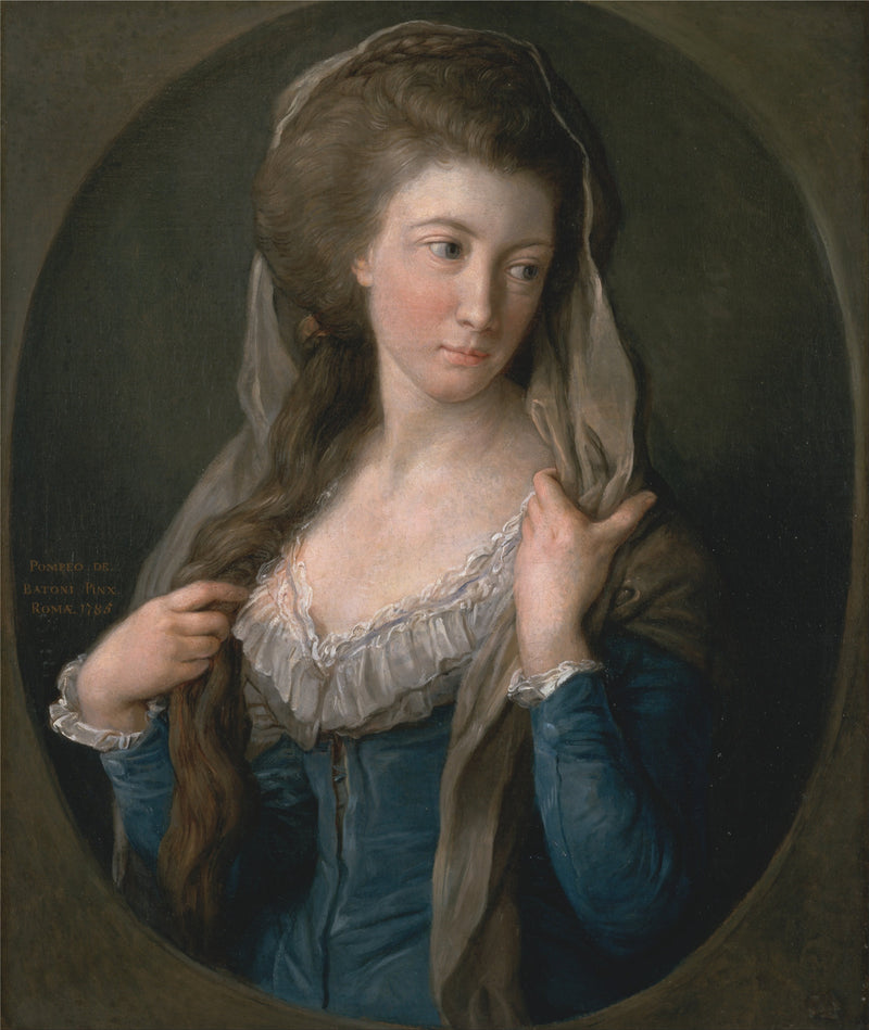 Naisen muotokuva, perinteisesti tunnistettu Margaret Stuartiksi, Lady Hippisleynä - Pompeo Batoni