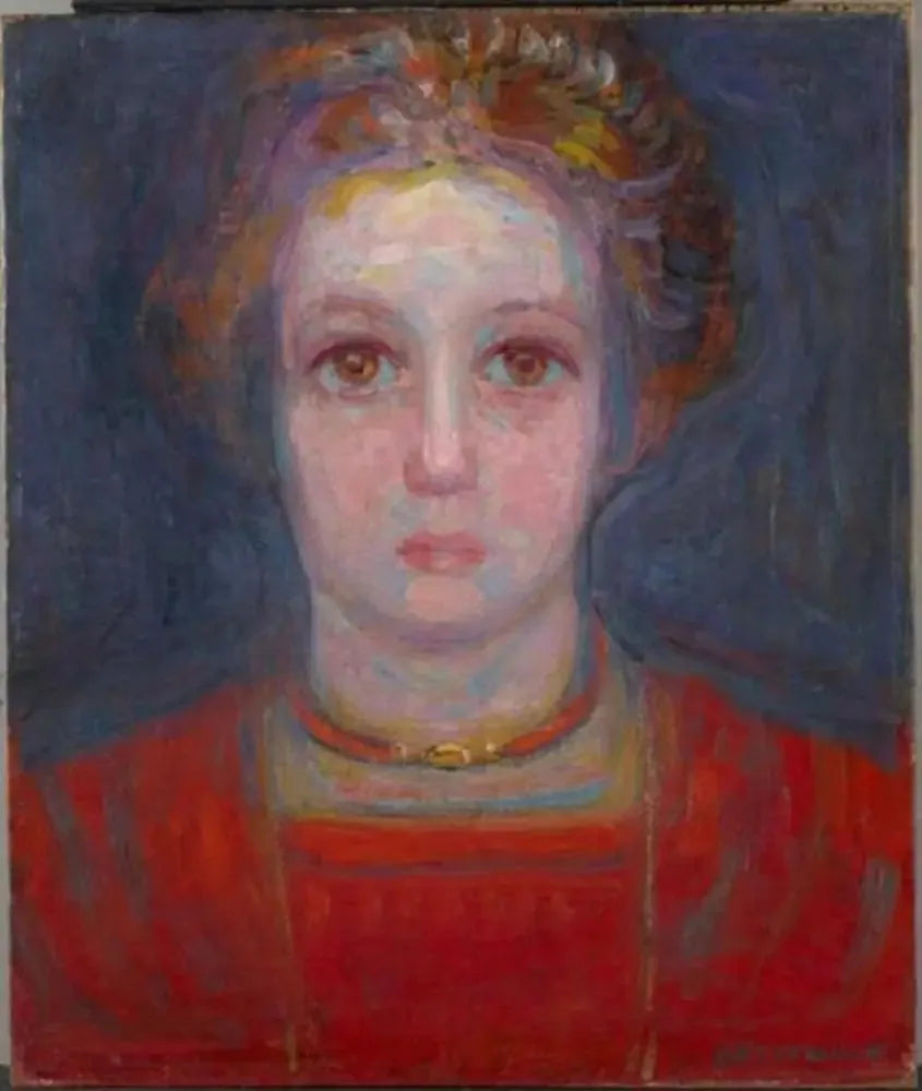Punaisessa mekossa olevan tytön muotokuva - Piet Mondrian