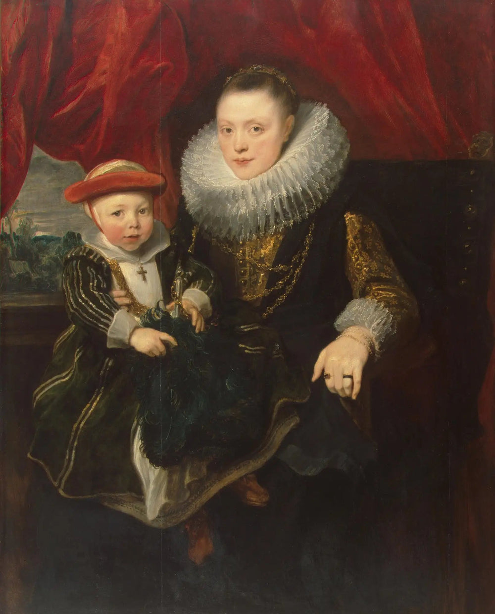 Portrait d’une jeune femme avec un enfant - Antoine van Dyck - Alpha Reproduction