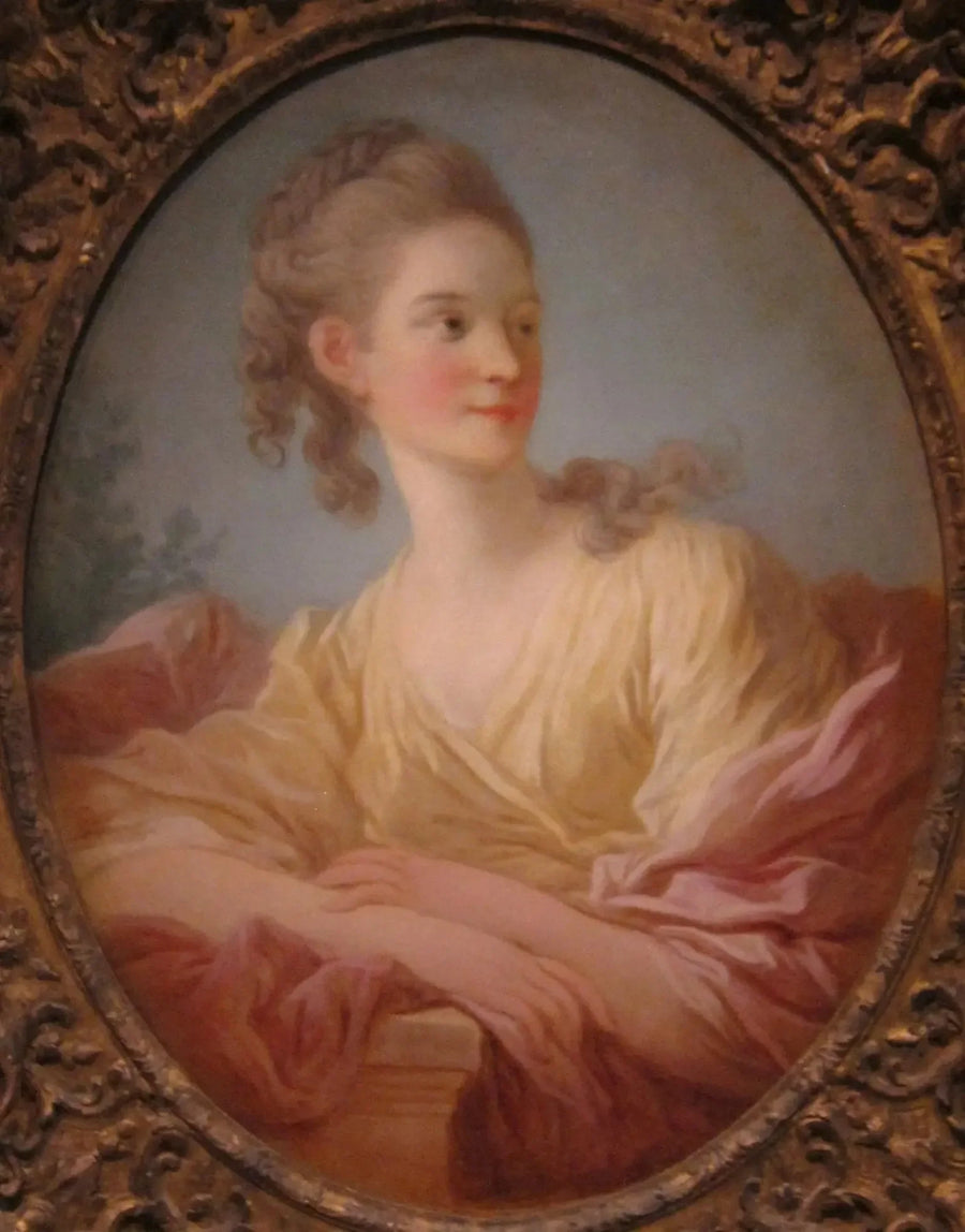 Muotokuva nuoresta naisesta, nimeltään Gabrielle de Caraman, Fare Marquise - Jean-Honoré Fragonard
