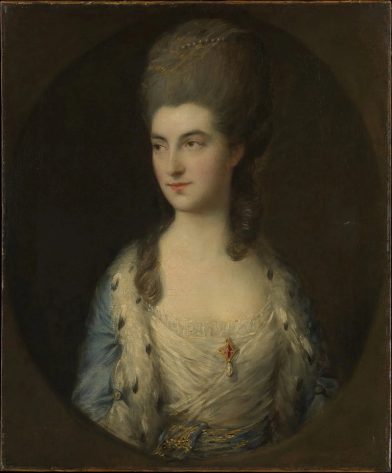 Nuoren naisen muotokuva, tunnetaan nimellä Miss Sparrow - Thomas Gainsborough