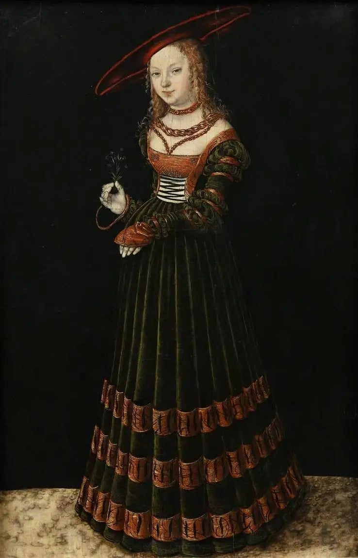 Nuoren tytön muotokuva neilikan kanssa (Prinsessa) - Lucas Cranach vanhempi