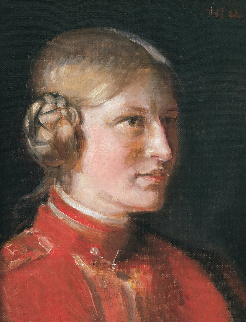 Muotokuva nuoresta tytöstä punaisessa mekossa - Michael Peter Ancher