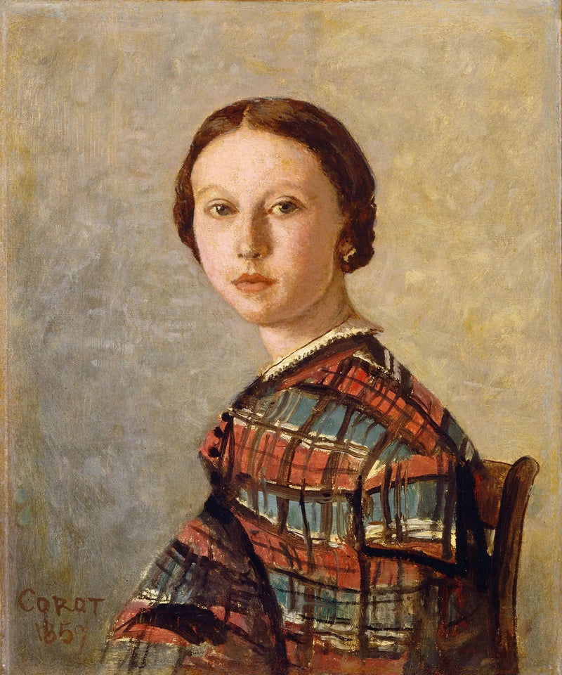 Nuoren tytön muotokuva - Jean-Baptiste Camille Corot