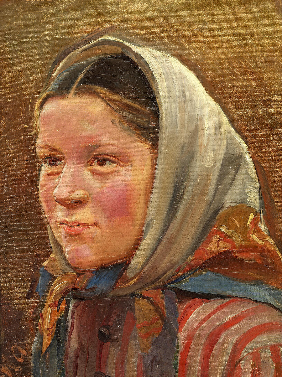 Nuoren kalastajanaisen muotokuva. - Michael Peter Ancher