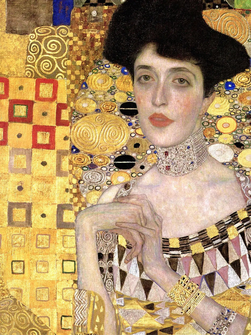 👑 Muotokuva Adèle Bloch-Bauer I:stä (Yksityiskohta) – Gustav Klimt (1907)