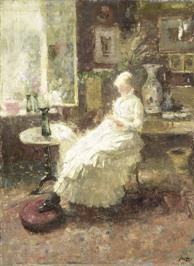 Annie Toorop-Hallin muotokuva Lissadellissä, Surreyssä - Jan Toorop