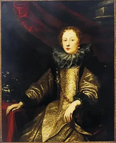 Battina Balbin, Marcello Durazzon vaimon muotokuva (1593-1632) - Antoine van Dyck