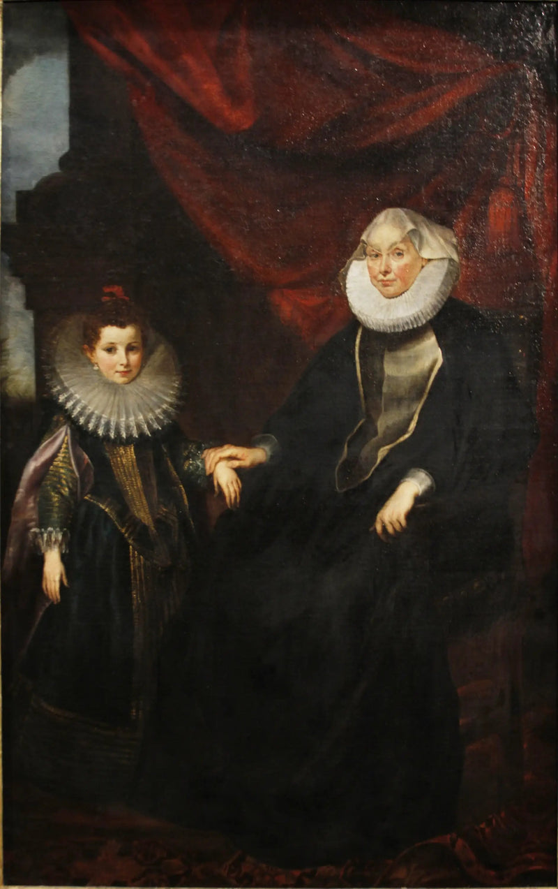 Bianca Spinola Imperiale (1554-1622) ja hänen sisarentyttärensä Maddalena Imperiale - Peter Paul Rubens