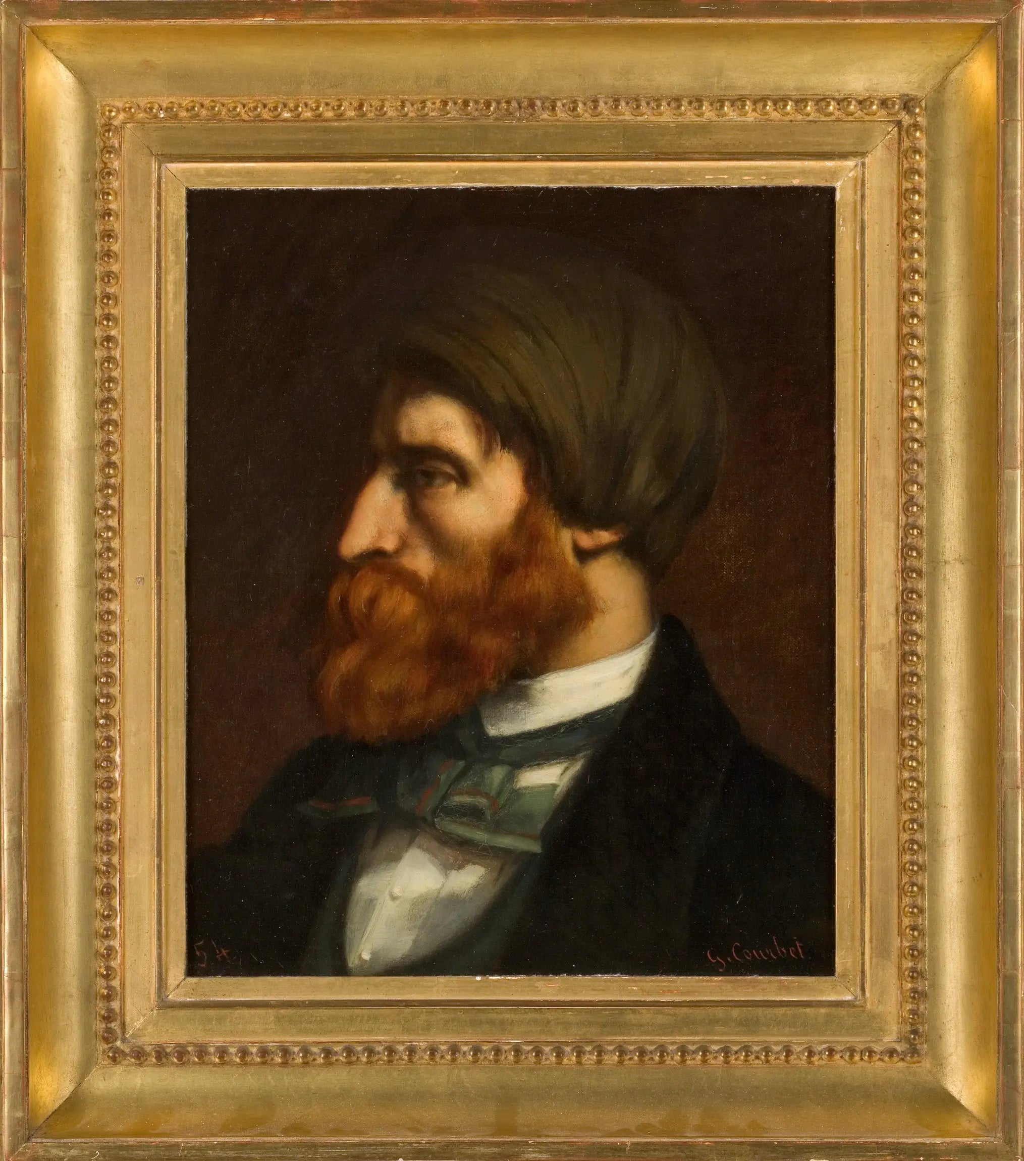 Portrait de Bruyas de profil 1854 - Gustave Courbet - Alpha Reproduction
