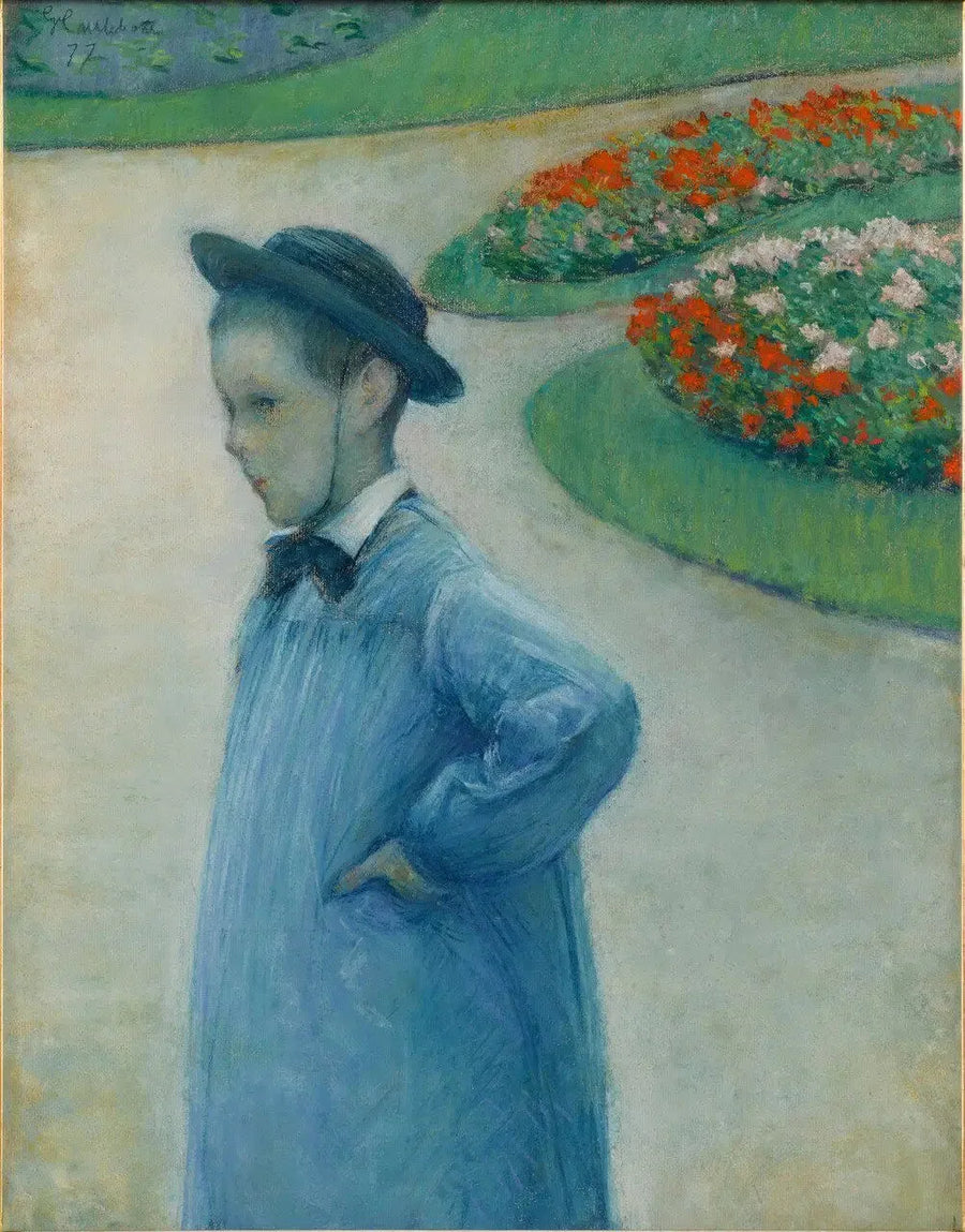 Camille Daurellen muotokuva Yerre-puistossa - Gustave Caillebotte