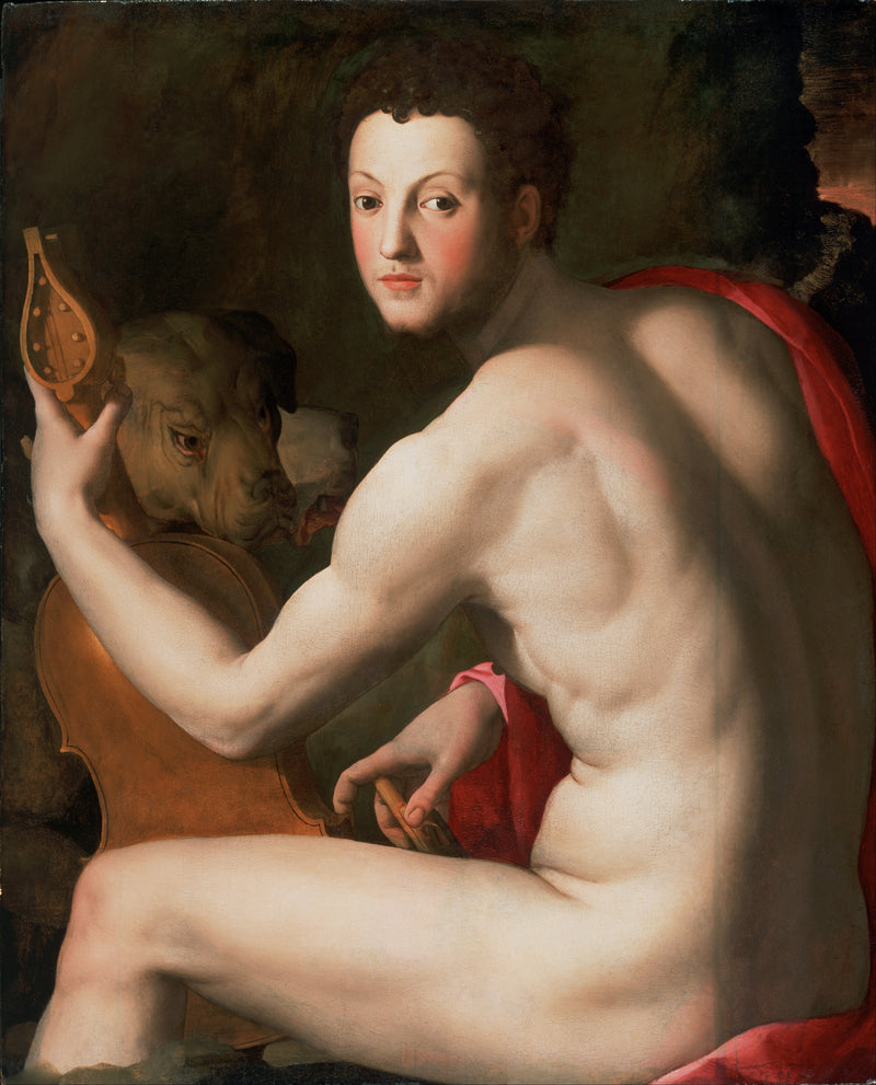Cosme I de Médicis'n muotokuva Orfeuksen roolissa - Bronzino