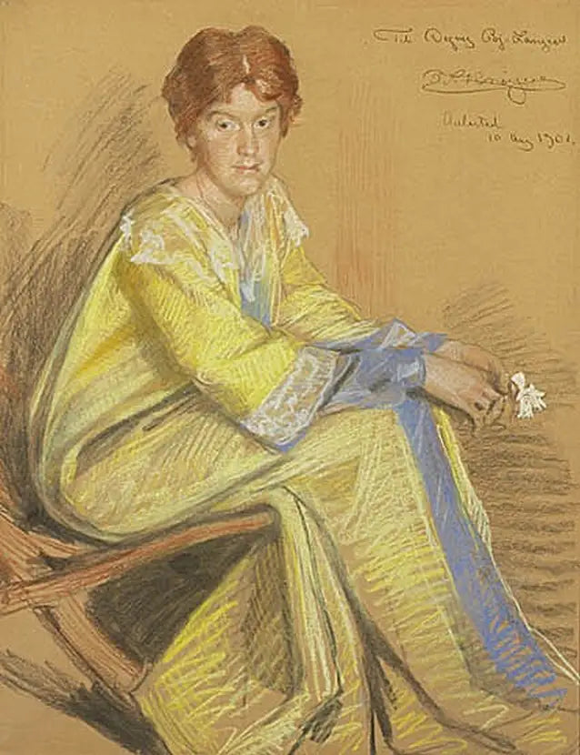 Dagny Bjørnson Langenin muotokuva. - Peder Severin Krøyer