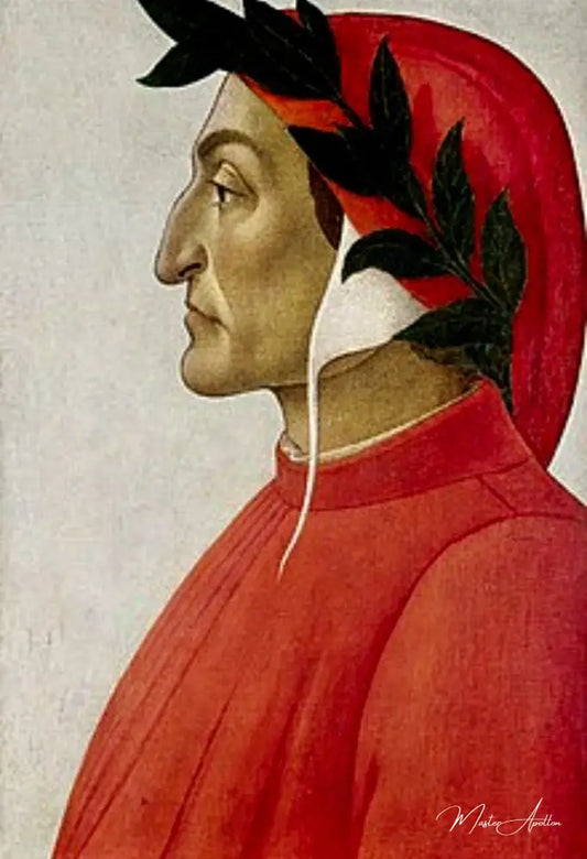 Portrait de Dante (huile sur toile) - Sandro Botticelli - Reproductions de tableaux et peintures haut de gamme