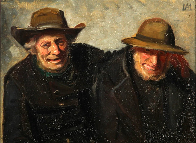 Muotokuva kahdesta skagenilaisesta kalastajaystävästä. -Michael Peter Ancher