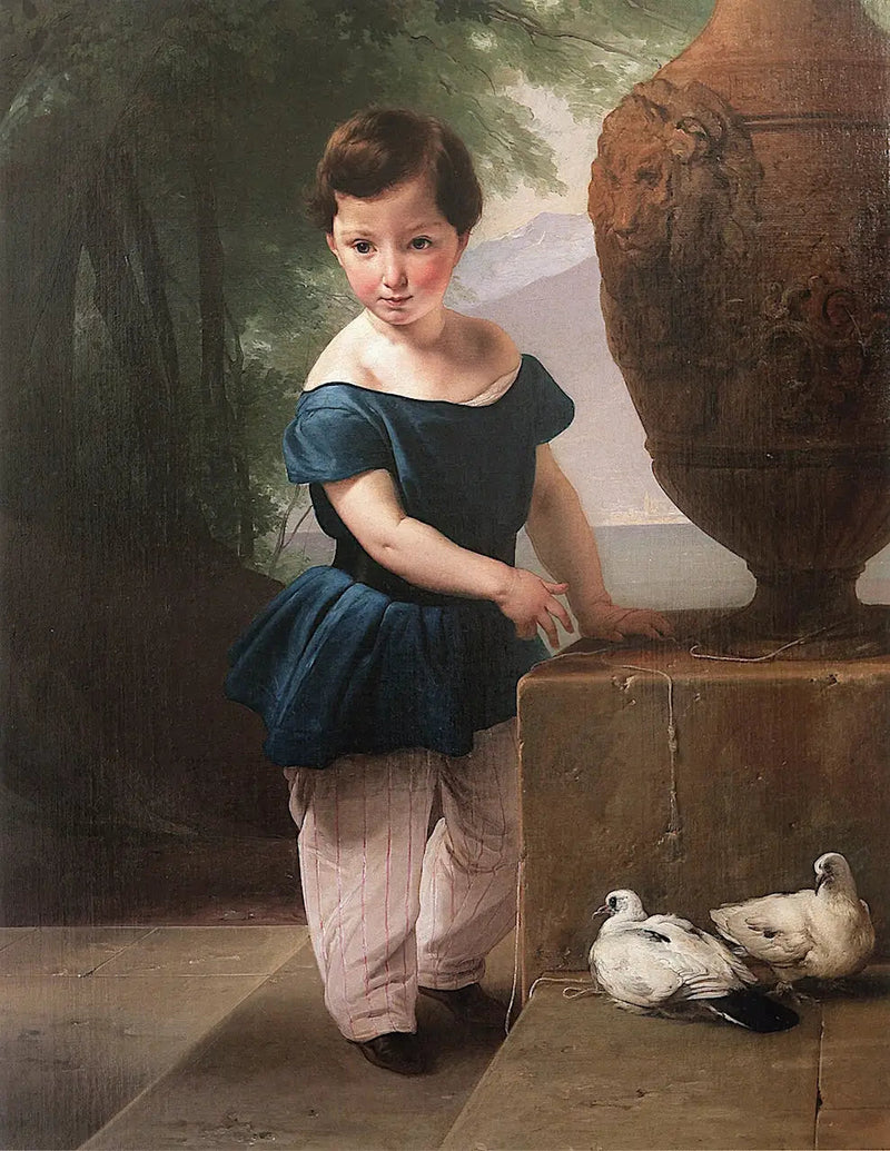 Don Giulio Vigoni lapsena - Francesco Hayez