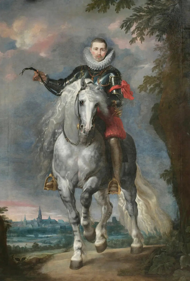 Don Rodrigo Calderonin muotokuva ratsain - Peter Paul Rubens