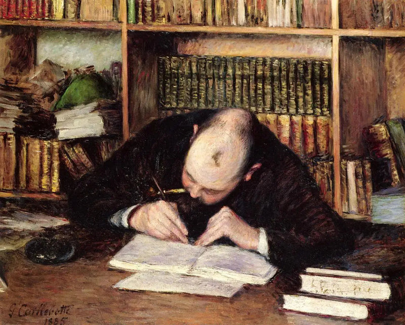 Émile-Jean Fontaine, kirjastonhoitajan muotokuva - Gustave Caillebotte