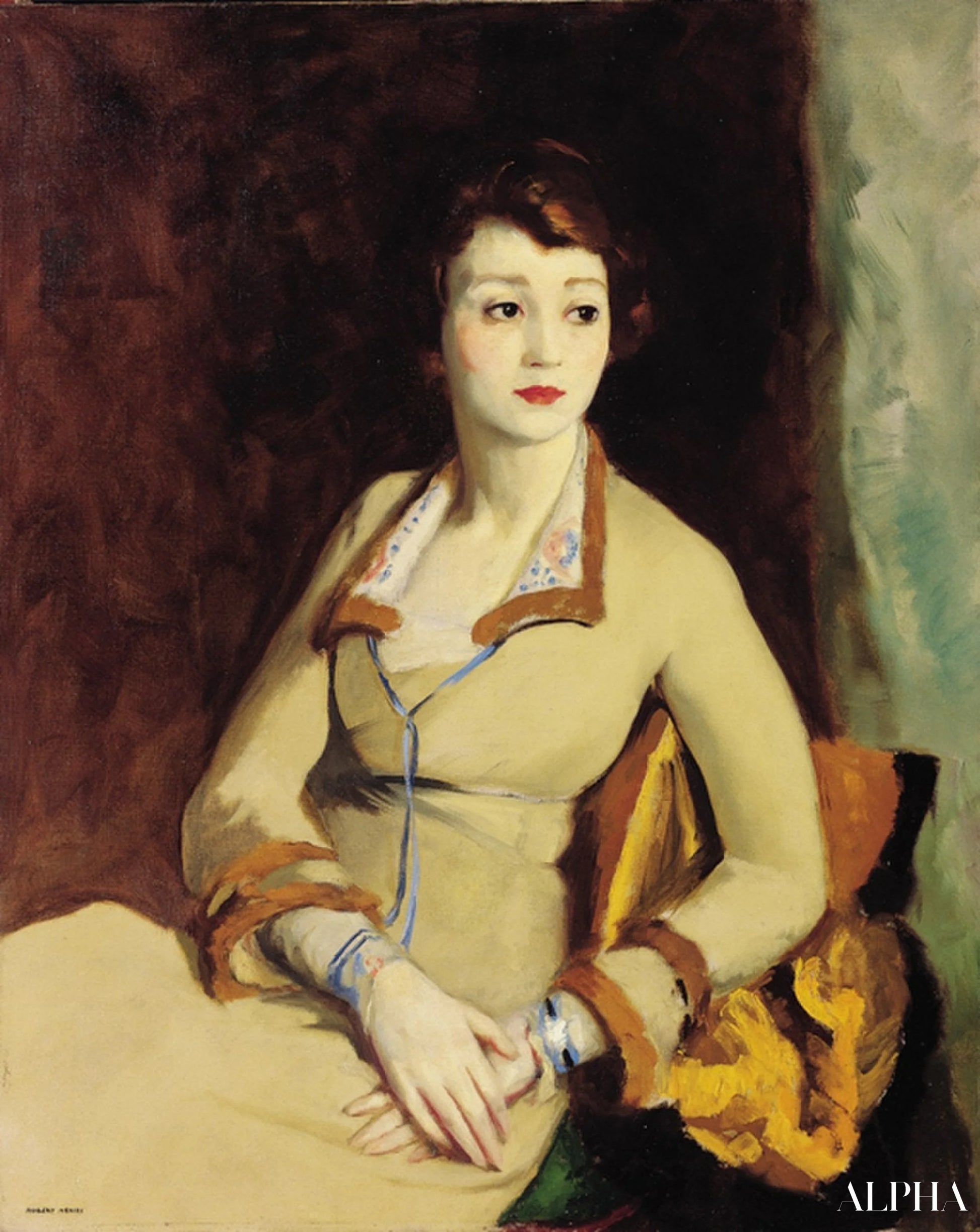 Fay Bainterin muotokuva - Robert Henri - Korkealaatuiset taulujen ja maalauksien reproduktiot