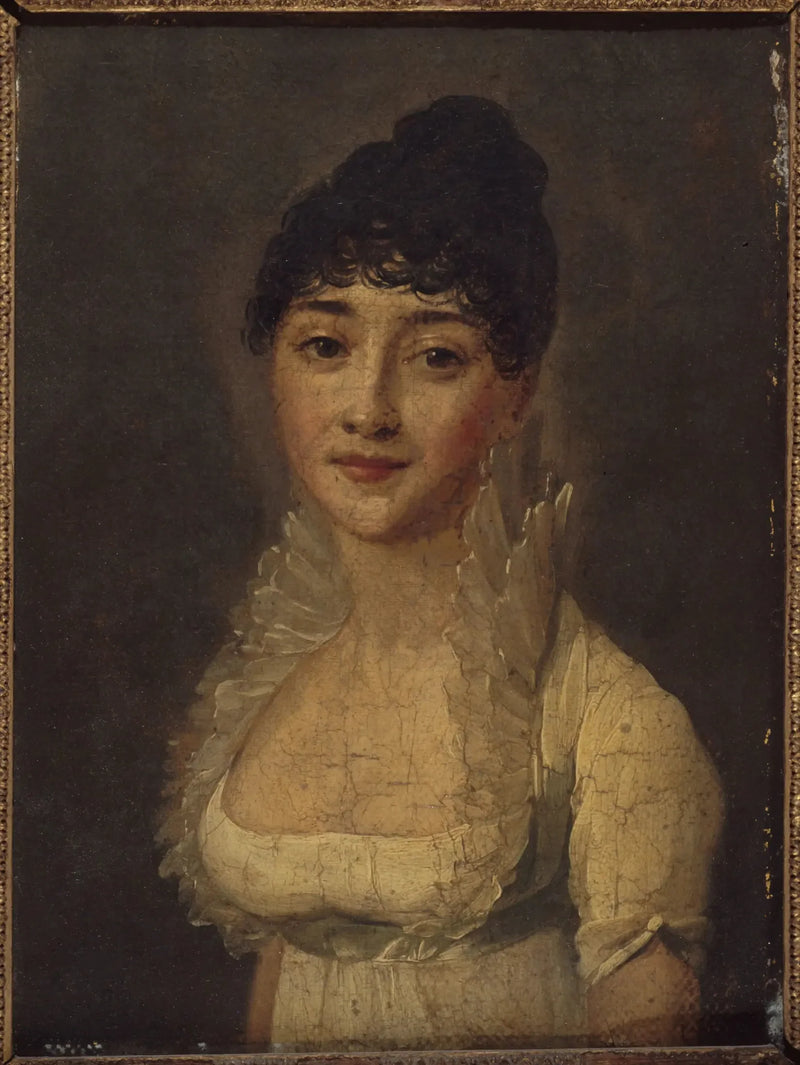 Naisen muotokuva valkoisessa mekossa - Louis-Léopold Boilly