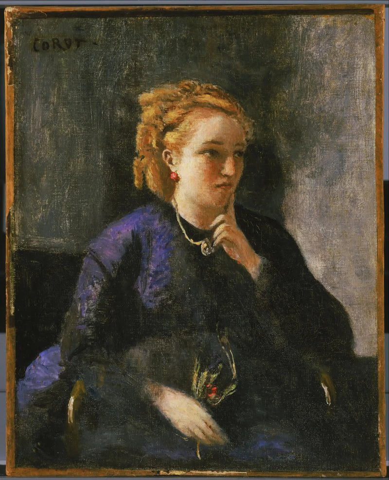Naisen muotokuva - Jean-Baptiste Camille Corot