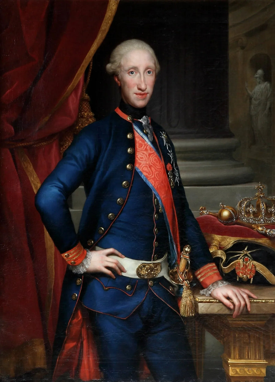 Ferdinand I:n muotokuva kahdesta Sisiliasta (1751-1825) - Anton Raphael Mengs