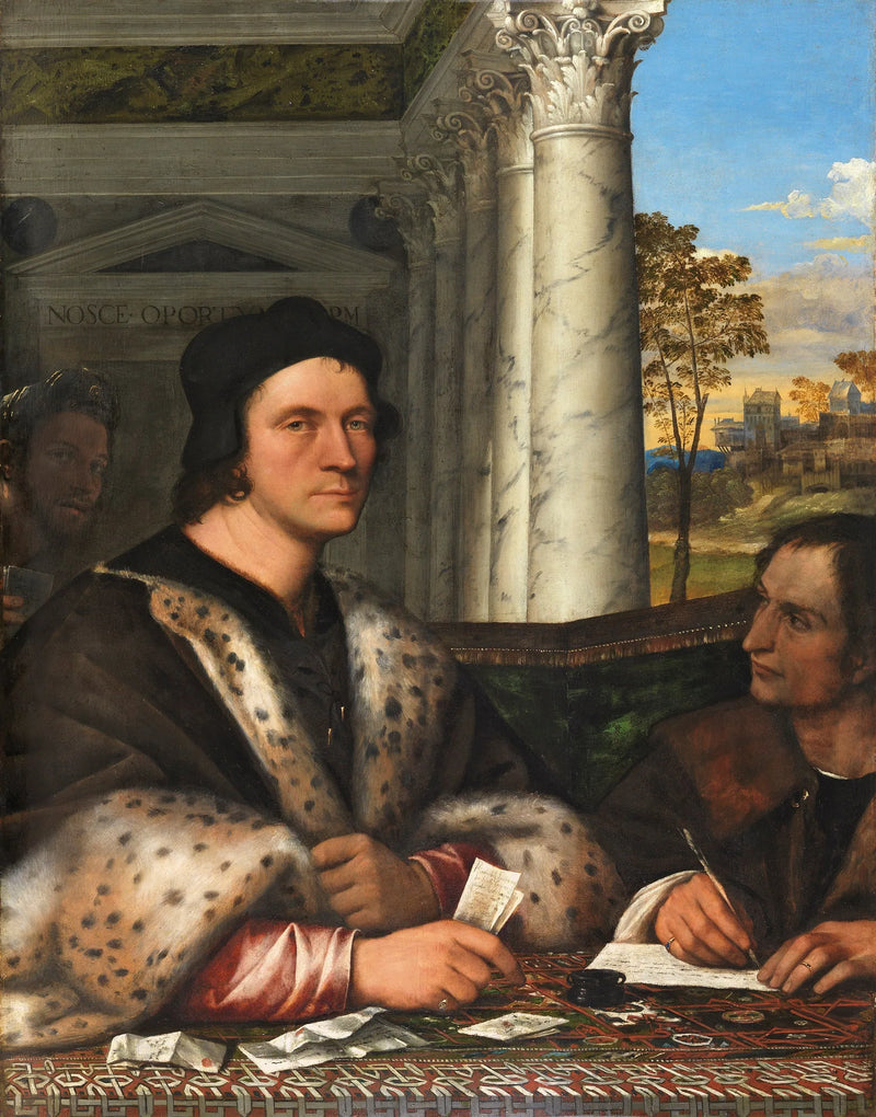 Ferry Carondeletin muotokuva hänen sihteerinsä kanssa - Sebastiano del Piombo
