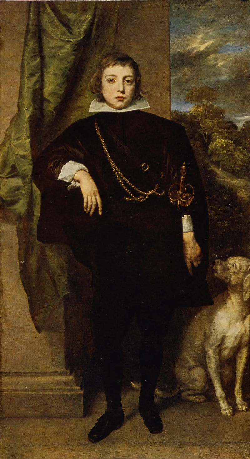Filippo Francesco d'Este, marquis de Lanzo, ja hänen koiransa - Antoine van Dyck