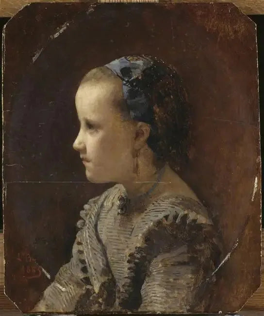 Tyttöportretti - Léon Bonnat